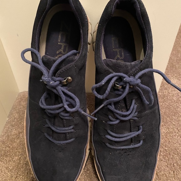 Cole Haan Men’s Zero Grand Navy Suede Shoes - Picture 3 of 9
